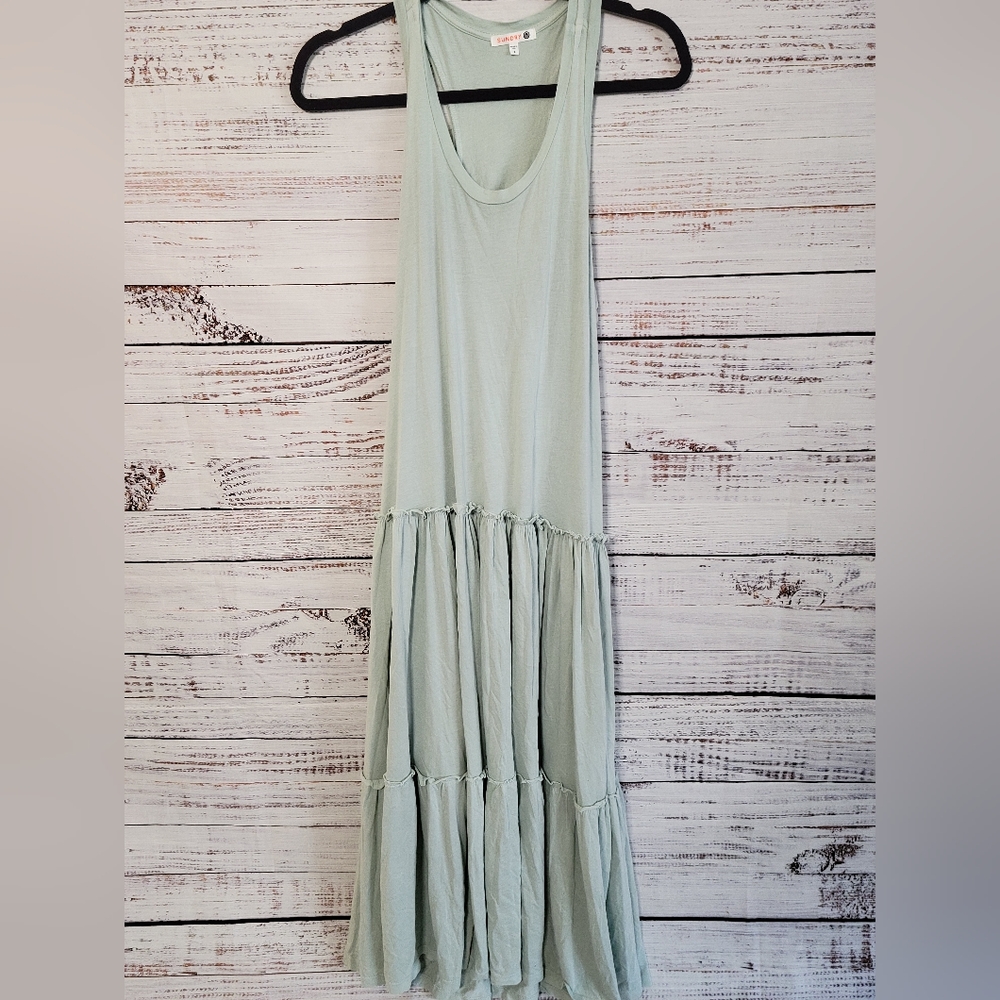 Sundry Mint Green Tiered Maxi Dress - Picture 3 of 6